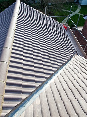 Roofer working in the sun